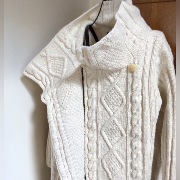 Ande wear wool/cotton cardigan, Ivory, XL - Picture 3 of 5